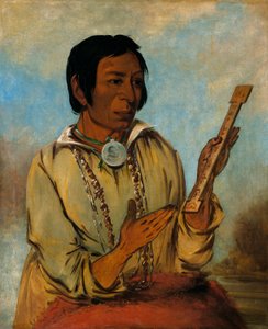 Ma-shée-na, Elandenhoorns, een onderleider door George Catlin