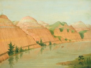 Prachtige Clay Bluffs, 1800 mijl boven St. Louis door George Catlin