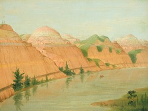 Prachtige Klei Kliffen, 1800 mijl boven St. Louis, 1832 door George Catlin
