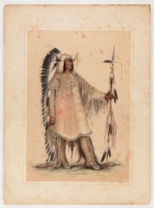Mah-to-toh-pa, het Mandan opperhoofd door George Catlin