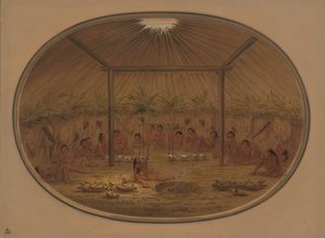 Mandan-ceremonie - Het water zakt weg, 1861-1869
