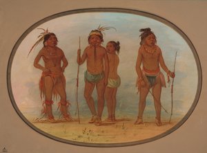 Leden van de Botocudo-stam, 1854-1869 door George Catlin