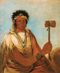 Men-són-se-ah, Linkerhand, een Krijger, 1830 door George Catlin