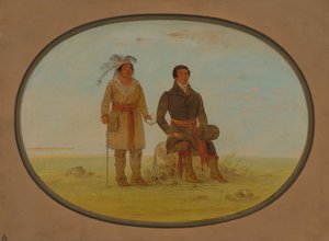 Mohigan-hoofd en een missionaris, 1861-1869