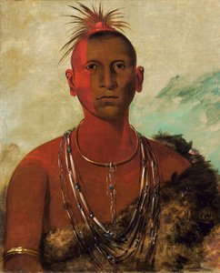 Náh-se-ús-kuk, Wervelende Donder, Oudste Zoon van Zwarte Havik door George Catlin