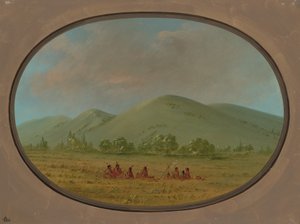 Nishnabotana Bluffs, Upper Missouri, 1861-1869 door George Catlin