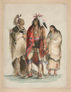 Noord-Amerikaanse Indianen, plaat 1 uit het North American Indian Portfolio door George Catlin