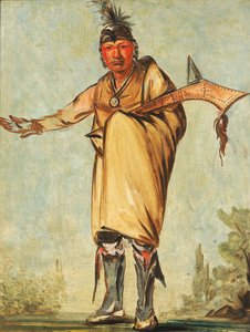Náw-káw, Hout, voormalig stamhoofd door George Catlin
