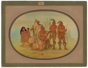 Osage Indianen door George Catlin