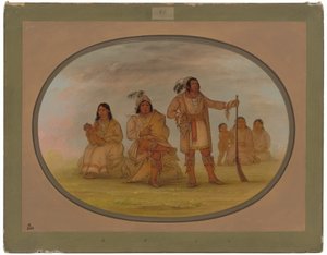 Osceola en Vier Seminole Indianen