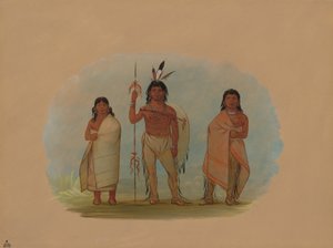 Ottowa Chief, zijn vrouw en een krijger door George Catlin
