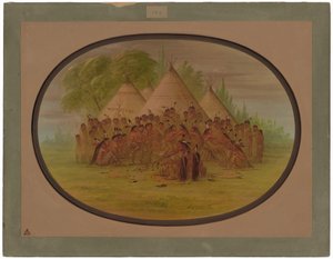 Pijpdans - Assinneboine door George Catlin