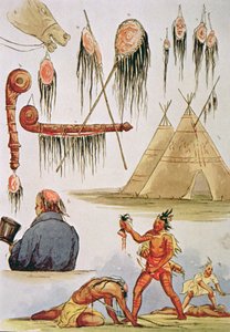 Scalperen en decoratief gebruik van scalpen door George Catlin