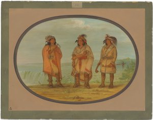 Seneca Chief, Red Jacket, met Twee Krijgers door George Catlin