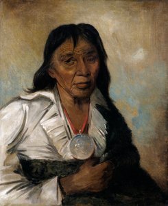 Shin-gós-se-moon, groot zeil, een opperhoofd door George Catlin