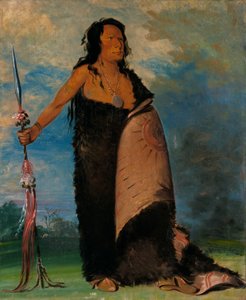 Shoo-de-gá-cha, De Rook, Stamhoofd door George Catlin