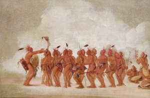 Slavendans, Sac en Fox door George Catlin
