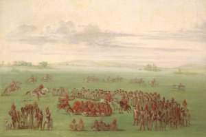 "Rokende paarden", een merkwaardige gewoonte van de Sauk en de Fox door George Catlin