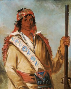 Steeh-tcha-kó-me-co, Grote Koning (genaamd Ben Perryman), een opperhoofd door George Catlin