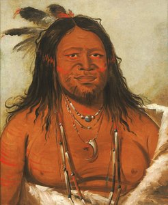 Ta-wáh-que-nah, Berg van Rotsen, Tweede Stamhoofd door George Catlin