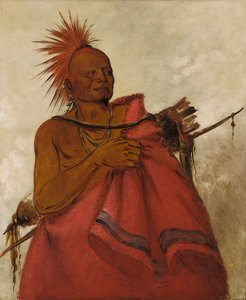 Tcha-tó-ga, Gekke Buffel, moordenaar van twee blanke mannen, 1834 door George Catlin