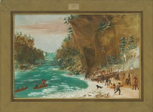 De Expeditie Gelegerd onder de Watervallen van de Niagara op 20 januari 1679, 1847-48