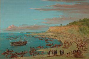 De Griffin komt de haven van Mackinaw binnen. 27 augustus 1679