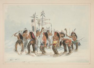 De Sneeuwschoendans, pl. 14 uit de North American Indian Portfolio