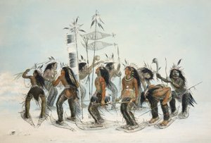 De sneeuwschoendans, uitgegeven 1845 door George Catlin
