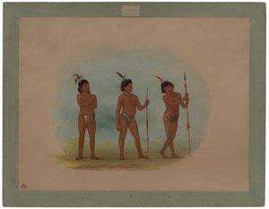 Drie Auca Kinderen door George Catlin