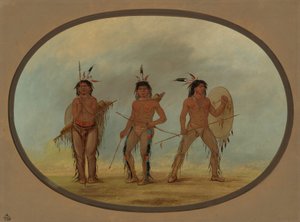 Drie Cheyenne Krijgers, 18611869 door George Catlin