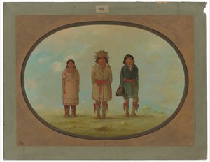 Drie Creek-indianen door George Catlin
