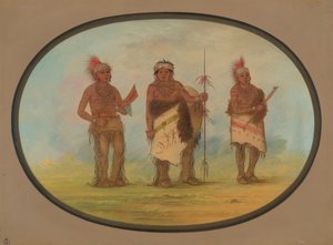 Drie Iowa Indianen