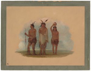 Drie Walla Walla Indianen