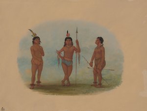 Drie jonge Tobos-mannen, 1854-1869