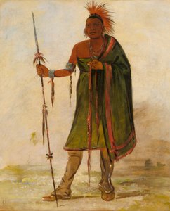Wash-ím-pe-shee, gek, een onderscheiden krijger door George Catlin