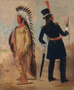Wi-jún-jon, Duiveneierkop (Het Licht) Op weg naar en terug van Washington door George Catlin