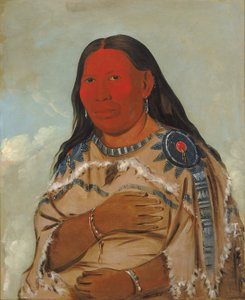 Vrouw van twee kraaien door George Catlin