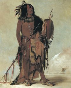 Wún-nes-tou, Witte Buffel, een oude medicijnman, 1832 door George Catlin