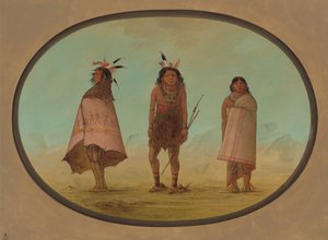 Yntah Medicijnman, een Krijger en een Vrouw door George Catlin