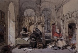 De bibliotheek van de monniken door George Cattermole