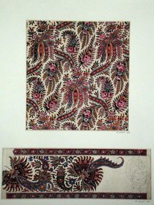 Stofontwerpen voor Paisley Sjaals, c.1871 (gouache op papier)