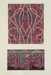 Stofontwerpen voor Paisley Sjaals, c.1871