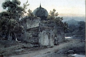 Een Graf of Deel van een Tempel door George Chinnery