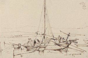Chinese Boten, 1834 door George Chinnery