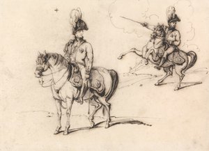 Ruiterstudies van een Engelse officier door George Chinnery