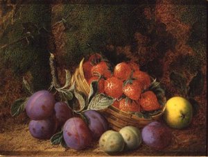 Pruimen en aardbeien
