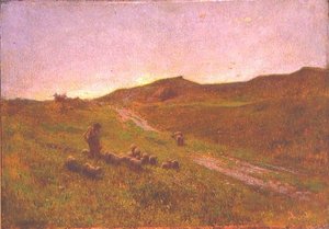 Avond op de heide door George Clausen