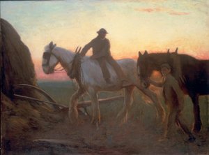 Op weg naar huis door George Clausen