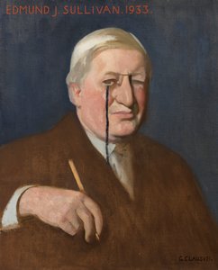Portret van Edmund J. Sullivan door George Clausen